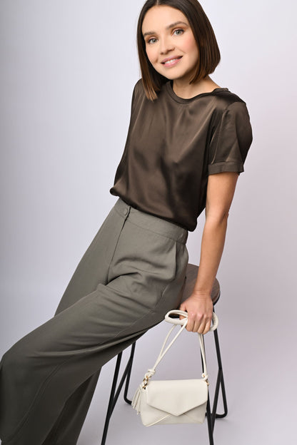 T-shirt in raso di viscosa