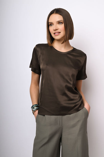 T-shirt in raso di viscosa